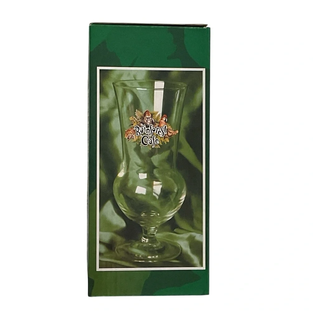 Downtown Disney Anaheim Rainforest Cafe Hurricane Glass 8”